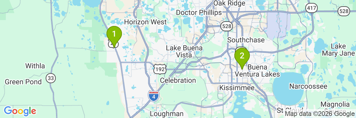 Map showing facility locations