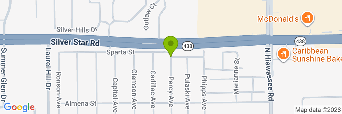 Map showing facility locations