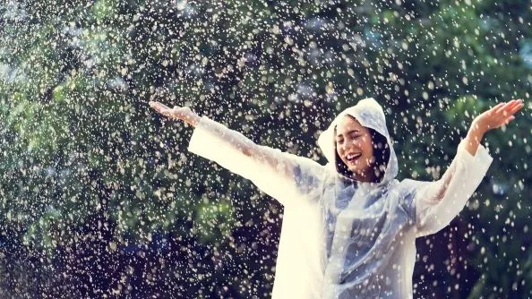 Grab an umbrella or a poncho to keep you dry from the summer sun showers.