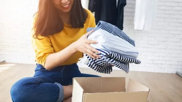 Many campuses offer recycling events at the end of the year for clothing and smaller items.