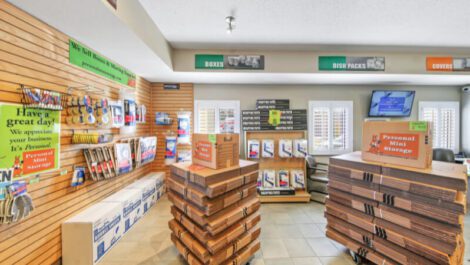 Clermont storage facility front office and merch